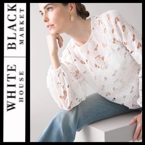 NWT WHBM Embroidered Butterfly Top